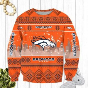 Denver Broncos Ugly Holiday Sweater, NFL Christmas Sweater
