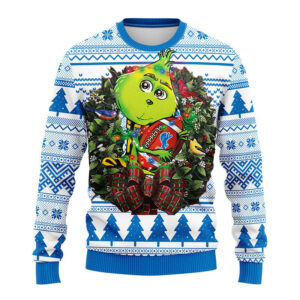 Detroit Lions Grinch Hug Ugly Christmas Sweater, Grinch Xmas Sweater