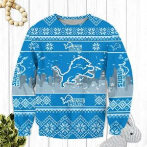 Detroit Lions Ugly Christmas Sweater, NFL Christmas Sweater