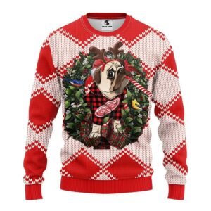 Detroit Red Wings Pub Dog Ugly Christmas Sweater, NHL Christmas Sweater