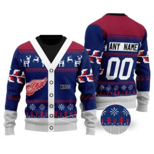NHL Detroit Red Wings | Personalized Name & Number Unisex Sweater For Christmas Season