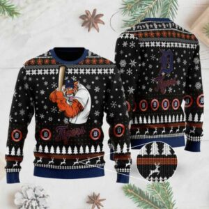 Detroit Tigers Mascot Ugly Christmas Sweater, MLB Christmas Sweater