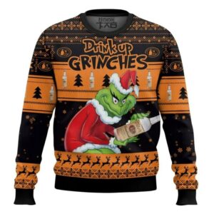 Drink Up Grinches Stolen Tito?s Ugly Sweater, Grinch Holiday Sweater