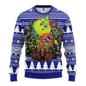 Duke Blue Devils Grinch Hug Ugly Christmas Sweater, Grinch Xmas Sweater
