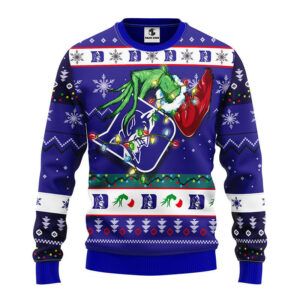 Duke Blue Devils Grinch Ugly Christmas Sweater, Grinch Xmas Sweater