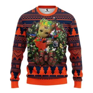 Edmonton Oilers Groot Hug Ugly Christmas Sweater, NHL Christmas Sweater