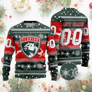 NHL Florida Panthers | Personalized Name &amp; Number Unisex Sweater For Christmas Season