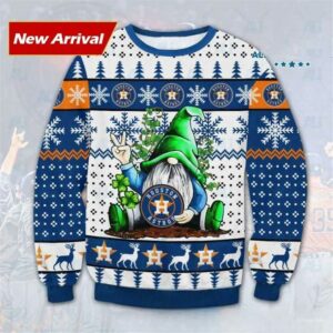 Gnome Houston Astros Ugly Christmas Sweater, MLB Christmas Sweater