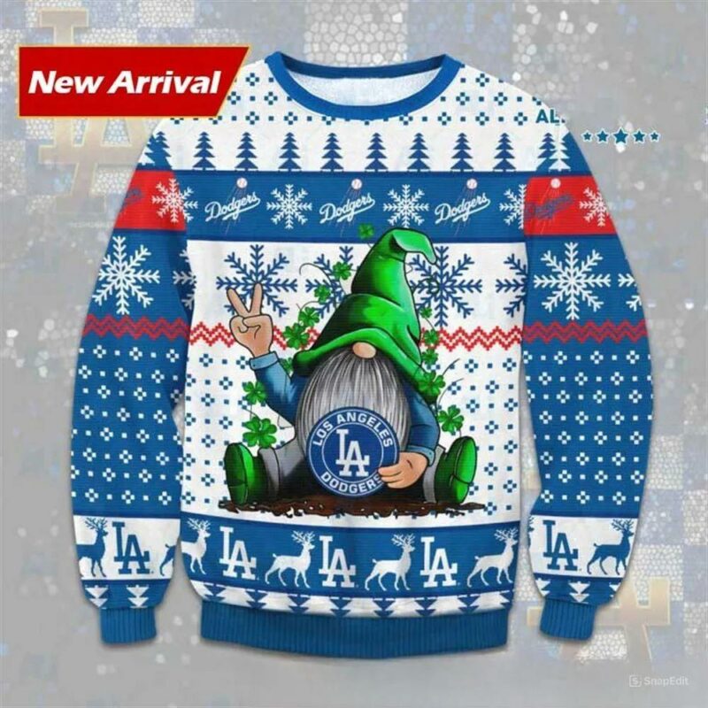 Gnome Los Angeles Dodgers Ugly Christmas Sweater, MLB Christmas Sweater