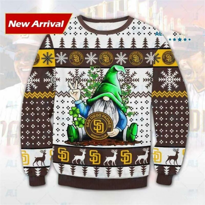 Gnome San Diego Padres Ugly Christmas Sweater, MLB Christmas Sweater