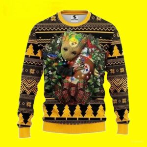 Grateful Dead Sweatshirt Knitted Green Bay Packers Ugly Christmas Sweater, NFL Christmas Sweater