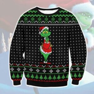 Grinch Cute Ugly Christmas Sweater, Grinch Holiday Sweater