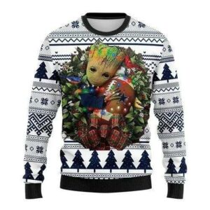 Groot Hug Dallas Cowboys Ugly Christmas Sweater, NFL Christmas Sweater