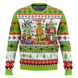 Happy Hallothanksmas ? The Grinch Ugly Sweater, Grinch Holiday Sweater