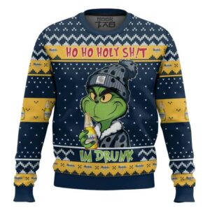 Ho Ho Holy Sh!t Im Drunk Modelo Grinch Ugly Sweater, Grinch Holiday Sweater