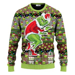 Hohoho Grinch Ugly Christmas Sweater, Christmas Grinch Sweater