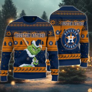 Houston Astros Grinch Stolen Ugly Christmas Sweater, MLB Christmas Sweater