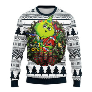 Houston Texans Grinch Hug Ugly Christmas Sweater, Grinch Xmas Sweater