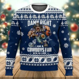 I Am Dallas Cowboys Fan Ugly Christmas Sweater, NFL Christmas Sweater