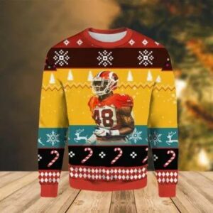 Isaiah Simmons 48 Arizona Cardinals Clemson Tigers Ugly Christmas Sweater, NCAA Christmas Sweater