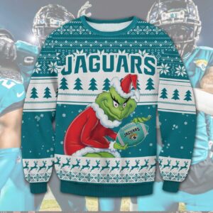 Jacksonville Jaguars Grinch Stolen Ugly Sweater, NFL Christmas Sweater