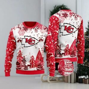 Kansas City Chiefs Festive Spirit Ugly Christmas Sweater, NFL Christmas Sweater