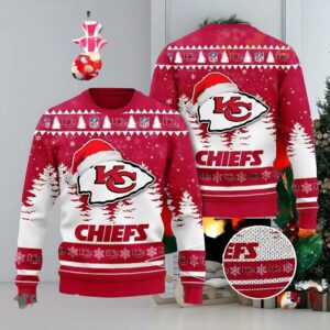 Kansas City Chiefs Santa Spirit Ugly Christmas Sweater, NFL Christmas Sweater