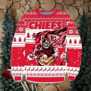 Kansas City Chiefs Superhero Holiday Ugly Christmas Sweater, NFL Christmas Sweater
