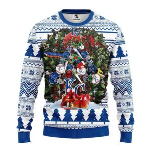 Kansas City Royals Christmas Tree Ugly Christmas Sweater, MLB Christmas Sweater