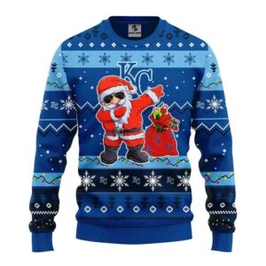 Kansas City Royals Dabbing Santa Claus Ugly Christmas Sweater, MLB Christmas Sweater