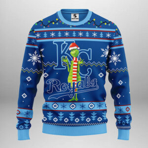 Kansas City Royals Funny Grinch Ugly Christmas Sweater, Grinch Xmas Sweater