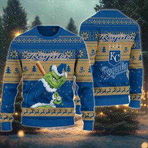 Kansas City Royals Grinch Stolen Ugly Christmas Sweater, MLB Christmas Sweater
