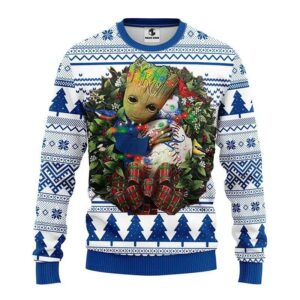 Kansas City Royals Groot Hug Ugly Christmas Sweater, MLB Christmas Sweater