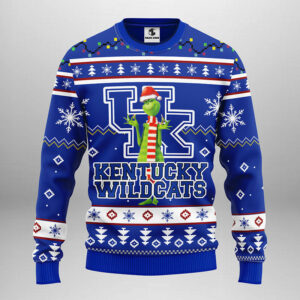 Kentucky Wildcats Funny Grinch Ugly Christmas Sweater, Grinch Xmas Sweater