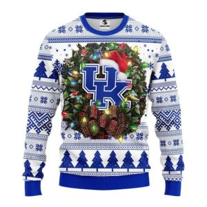 Kentucky Wildcats Santa Hat Ugly Christmas Sweater, NCAA Christmas Sweater