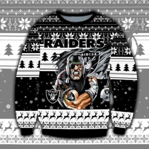 Las Vegas Raiders Ugly Christmas Sweater, NFL Christmas Sweater
