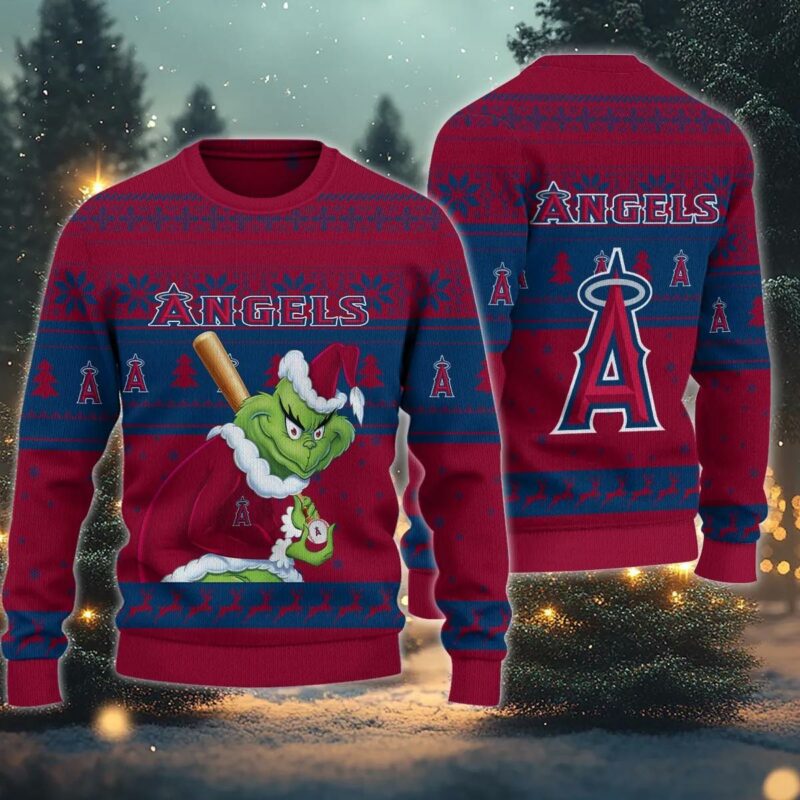 Los Angeles Angels Grinch Stolen Ugly Christmas Sweater, MLB Christmas Sweater
