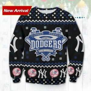 Los Angeles Dodgers New York Yankees Ugly Christmas Sweater, MLB Christmas Sweater