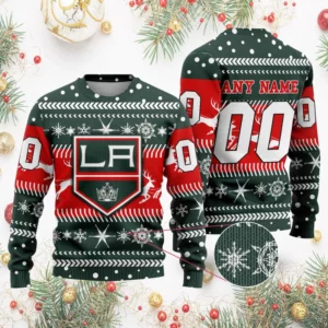 NHL Los Angeles Kings | Personalized Name &amp; Number Unisex Sweater For Christmas Season