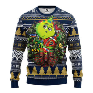 Los Angeles Rams Grinch Hug Ugly Christmas Sweater, Grinch Xmas Sweater