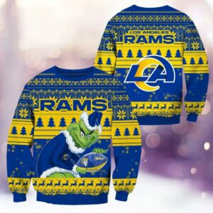Los Angeles Rams Grinch Stolen Ugly Christmas Sweater, NFL Christmas Sweater