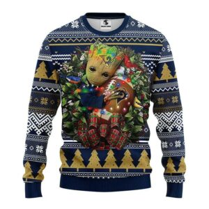 Los Angeles Rams Groot Hug Ugly Sweater Christmas, NFL Christmas Sweater