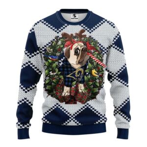 Los Angeles Rams Pub Dog Ugly Sweater Christmas, NFL Christmas Sweater