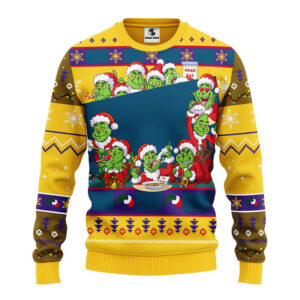 Miami Dolphins 12 Grinch Xmas Day Ugly Christmas Sweater, Grinch Xmas Sweater