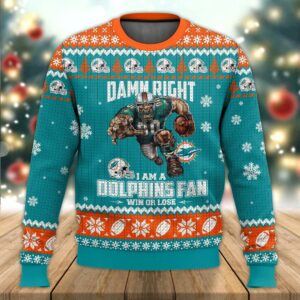 Miami Dolphins NFL Ugly Christmas Sweater, NFL Christmas Sweater