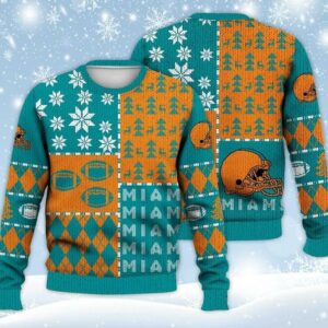 Miami Dolphins Ugly Sweater Christmas, NFL Christmas Sweater