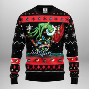 Miami Marlins Grinch Ugly Christmas Sweater