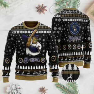 Milwaukee Brewers Mascot Ugly Christmas Sweater, MLB Christmas Sweater