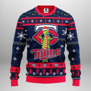 Minnesota Twins Funny Grinch Ugly Christmas Sweater