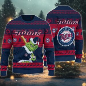 Minnesota Twins Grinch Stolen Ugly Christmas Sweater, MLB Christmas Sweater